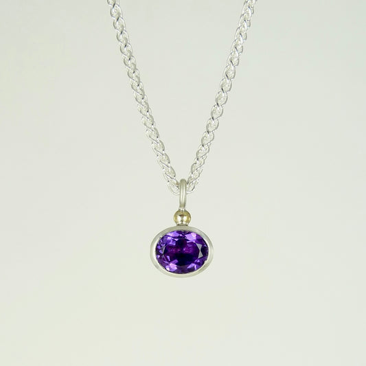 Amethyst Cup Set Pendant