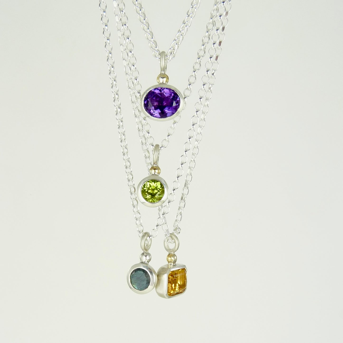 Amethyst Cup Set Pendant