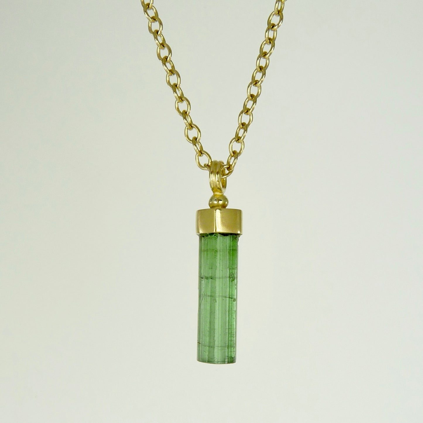 Large Tourmaline Wand set in 18ct gold