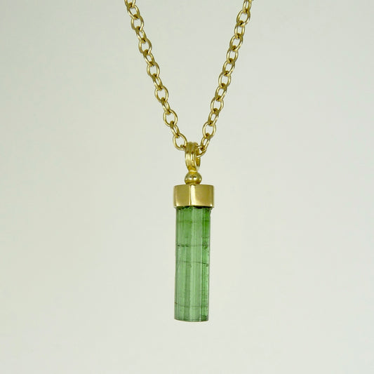 Large Tourmaline Wand set in 18ct gold