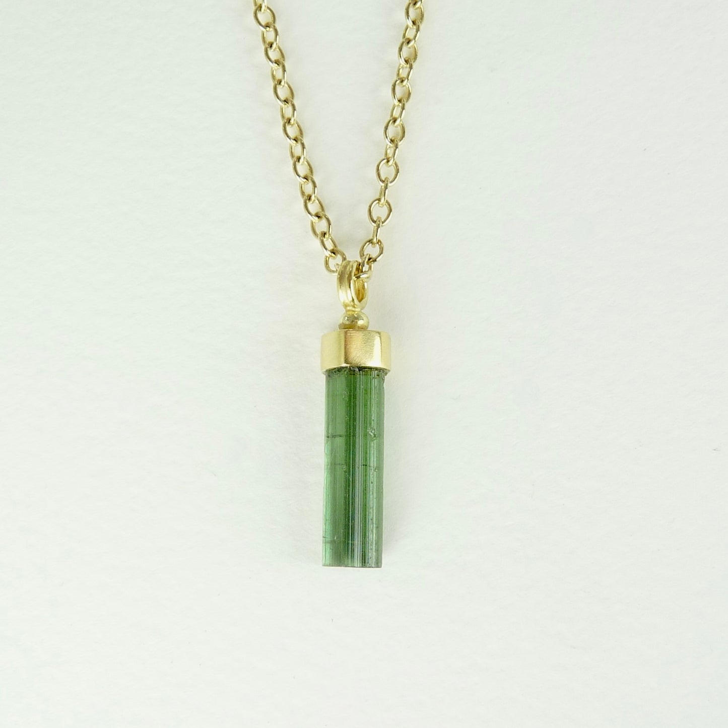 Large Tourmaline Wand set in 18ct gold