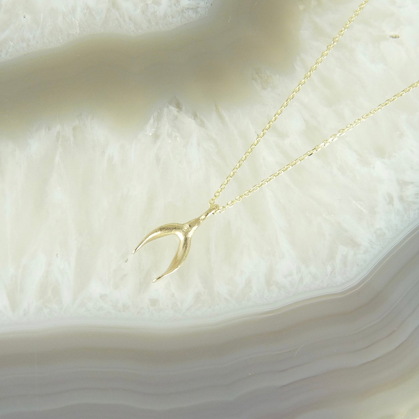 Delicate Gold Wishbone Necklace