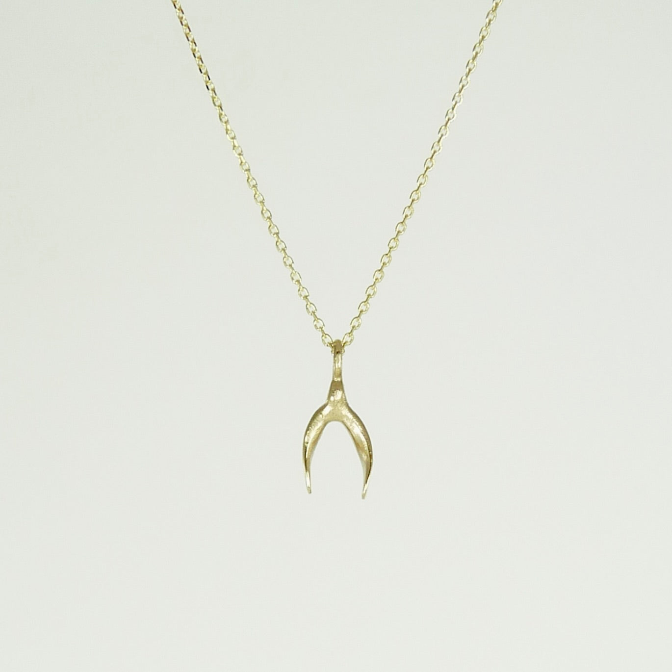 Delicate Gold Wishbone Necklace