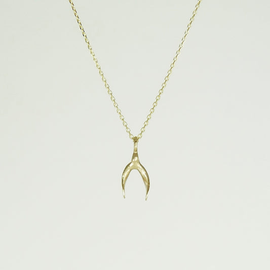 Delicate Gold Wishbone Necklace