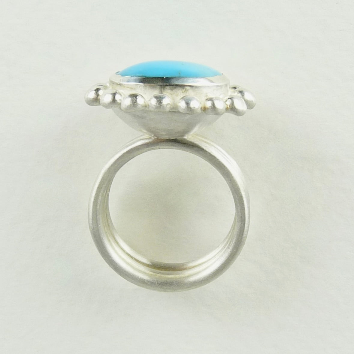 Silver and Turquoise Courtesan ring