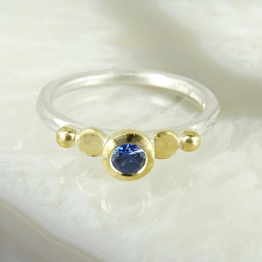 Sapphire Granulation Ring