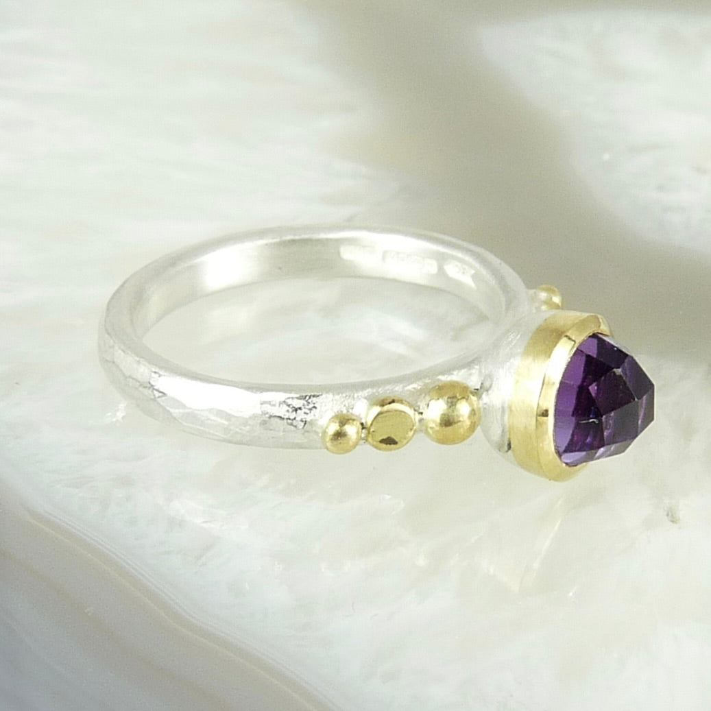 Amethyst Granulation Ring