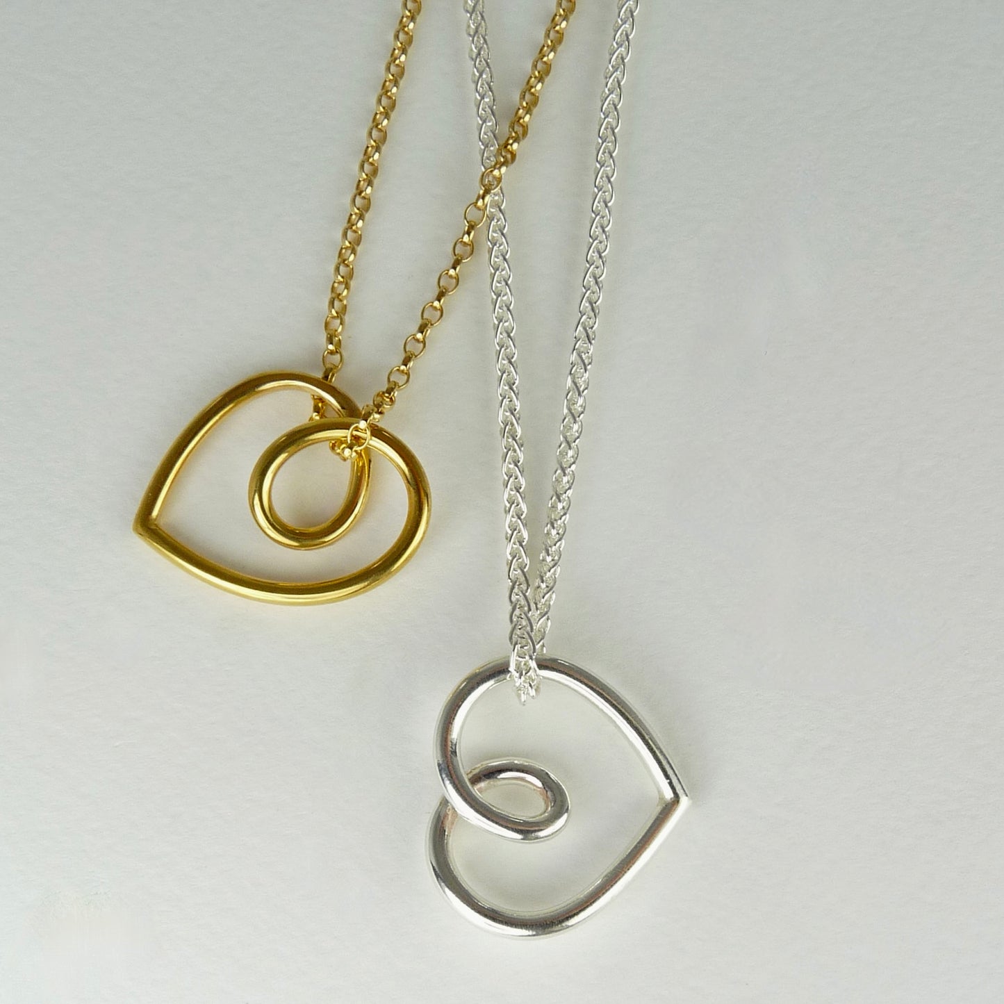 Chunky Loopy Love Heart Pendants