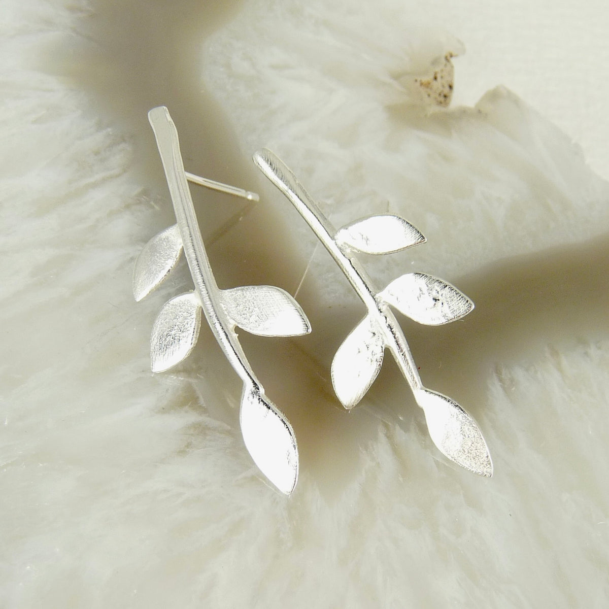 Eloise Leaf Stud Earrings as seen in Sunday Telegraph