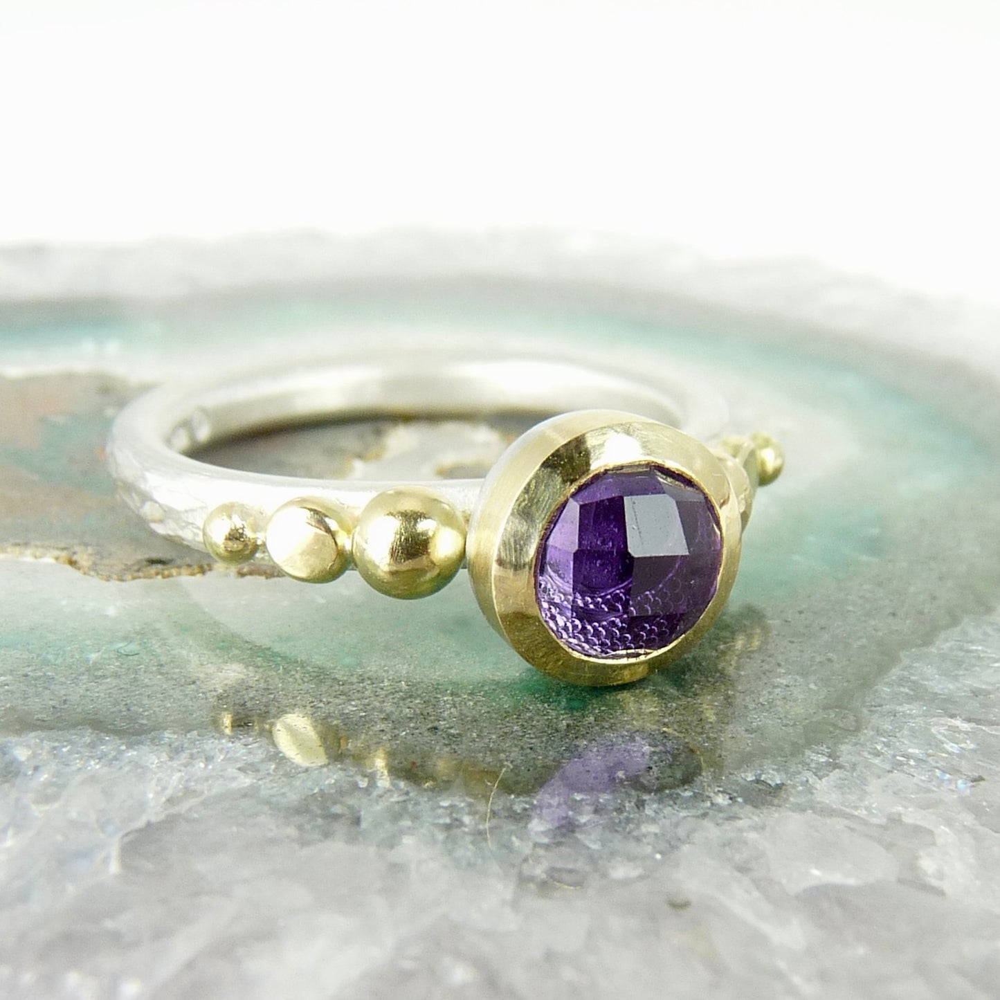 Amethyst Granulation Ring