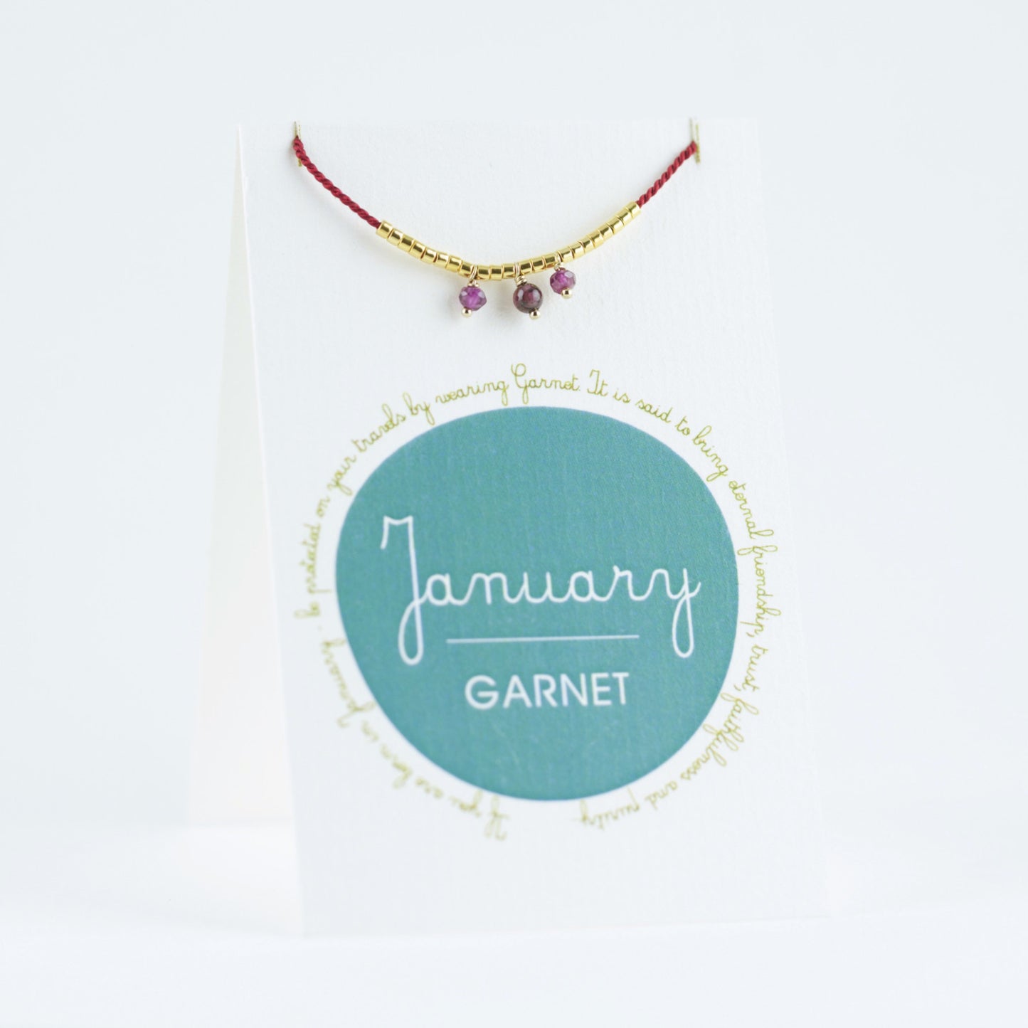 January Birthstone Bracelet, Garnet