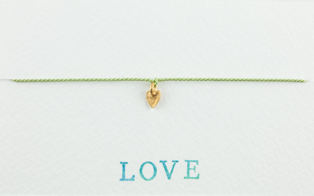 Handmade Love Heart Silk Bracelet