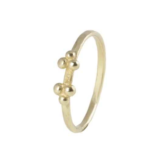 18ct Gold Delicate Nell Granulation Ring