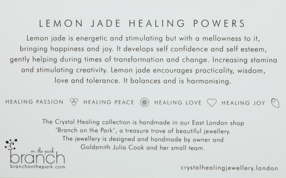 Lemon Jade Crystal Healing Bracelet