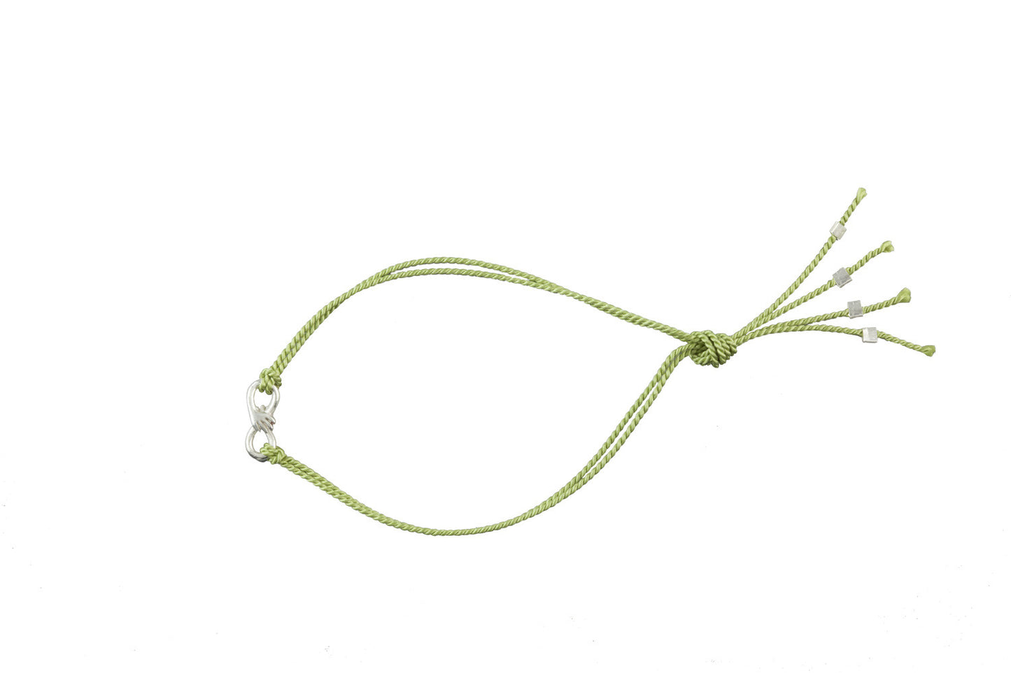 Cuddle charm bracelet on Olive green thread