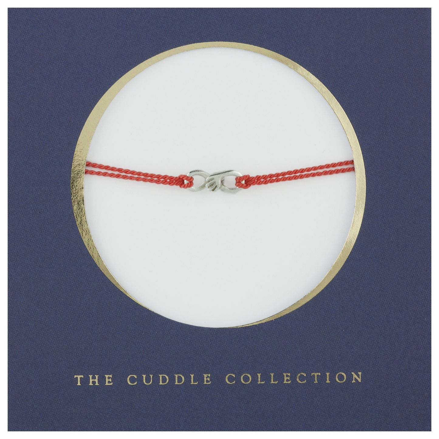 Cuddle charm bracelet on Black silk thread