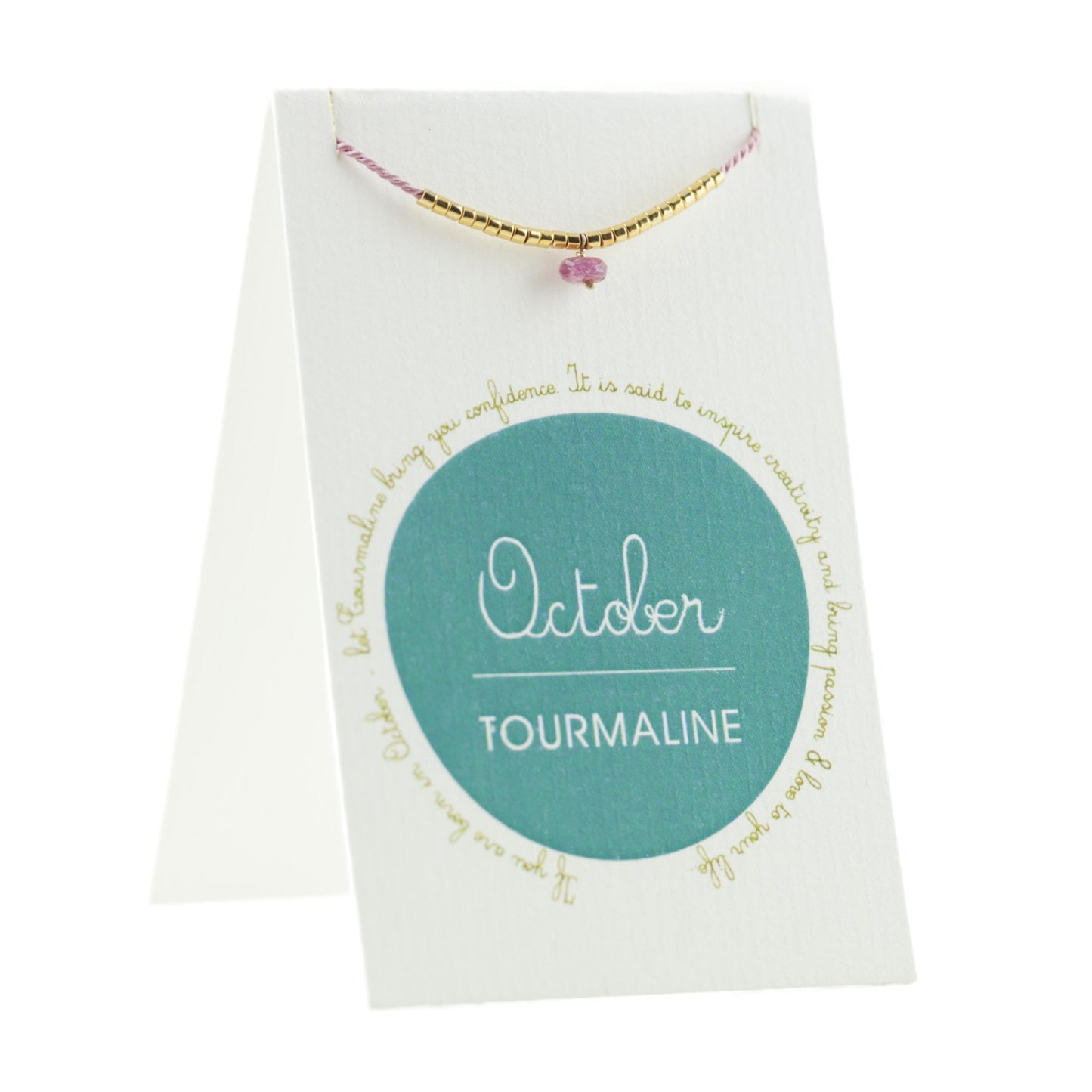 October Birthstone Bracelet, Tourmaline