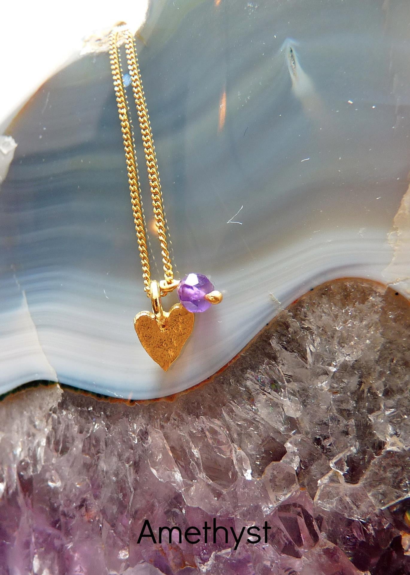 Delicate 18ct Gold Plate Heart Necklace