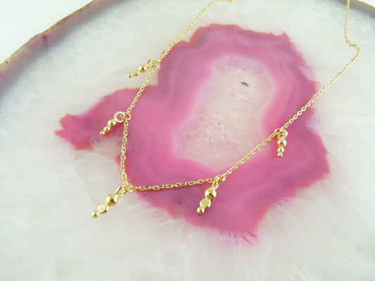 Leilah Dotted Delicate Granulation Necklace