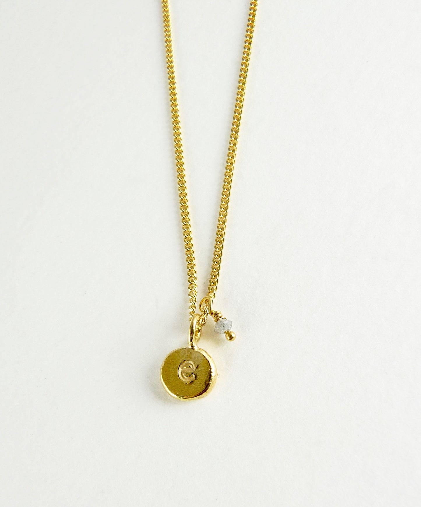 Initial & Birthstone Delicate Necklace