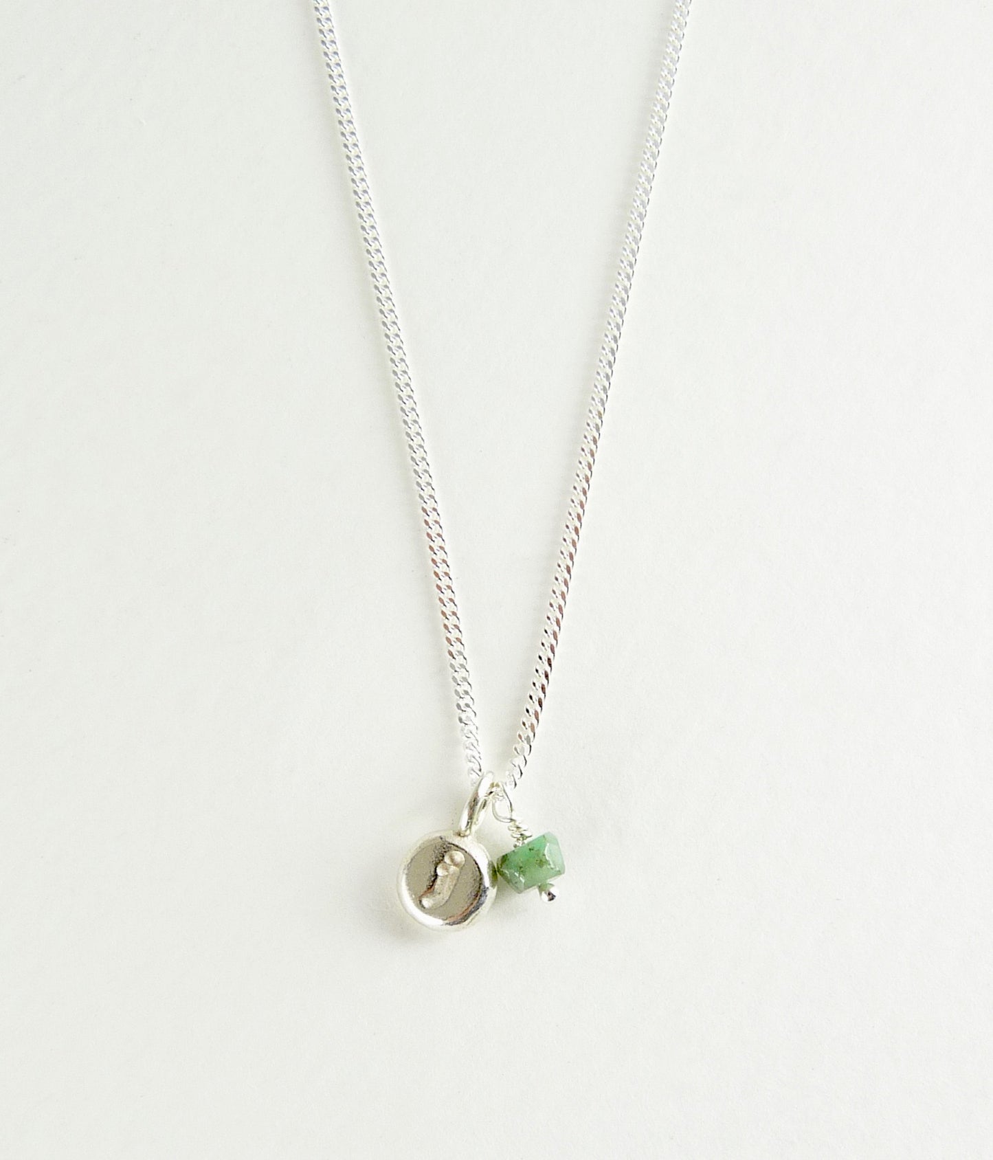 Initial & Birthstone Delicate Necklace