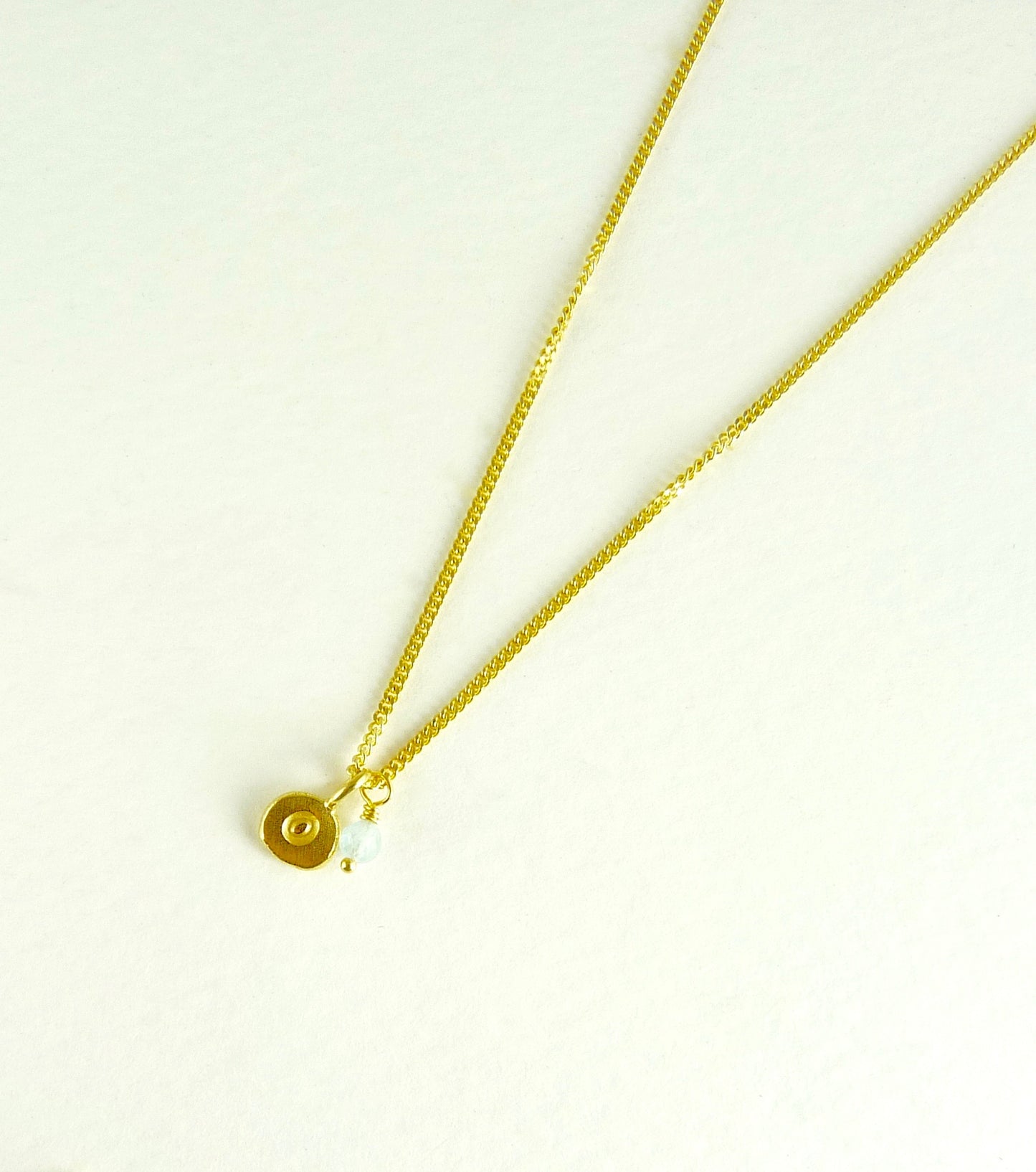 Initial & Birthstone Delicate Necklace