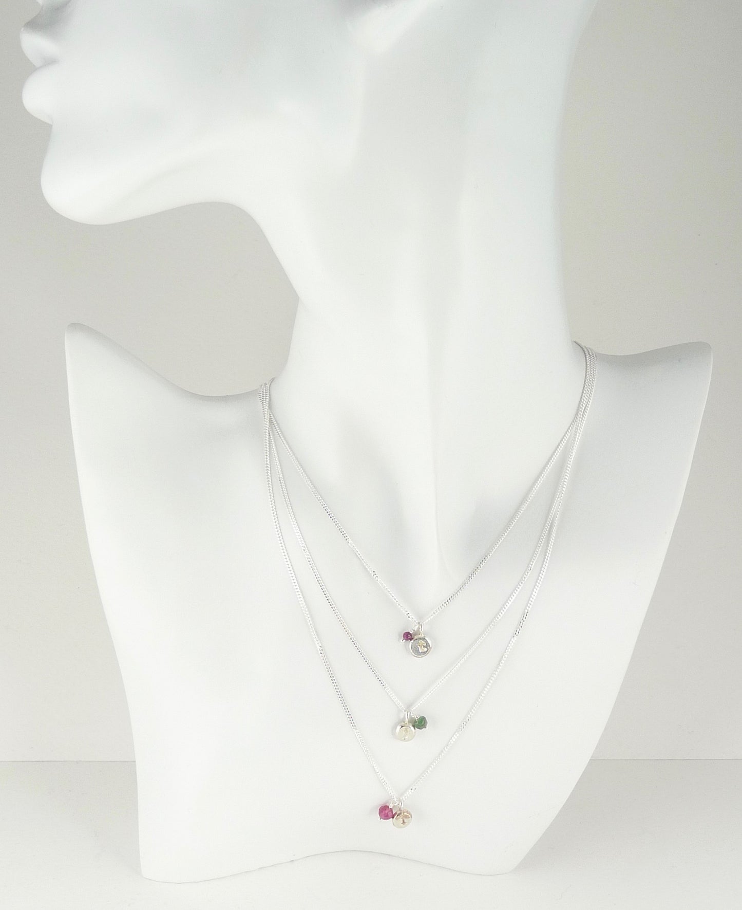 Initial & Birthstone Delicate Necklace