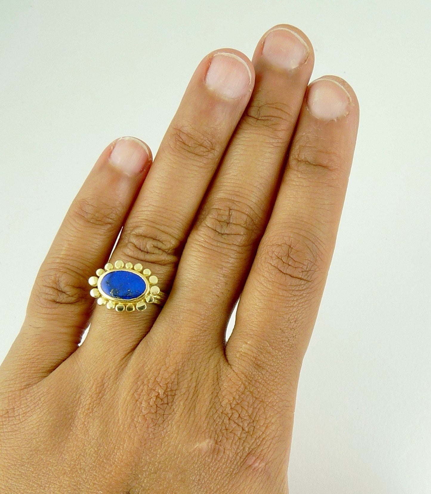 18ct gold Lapis Lazuli Courtesan ring