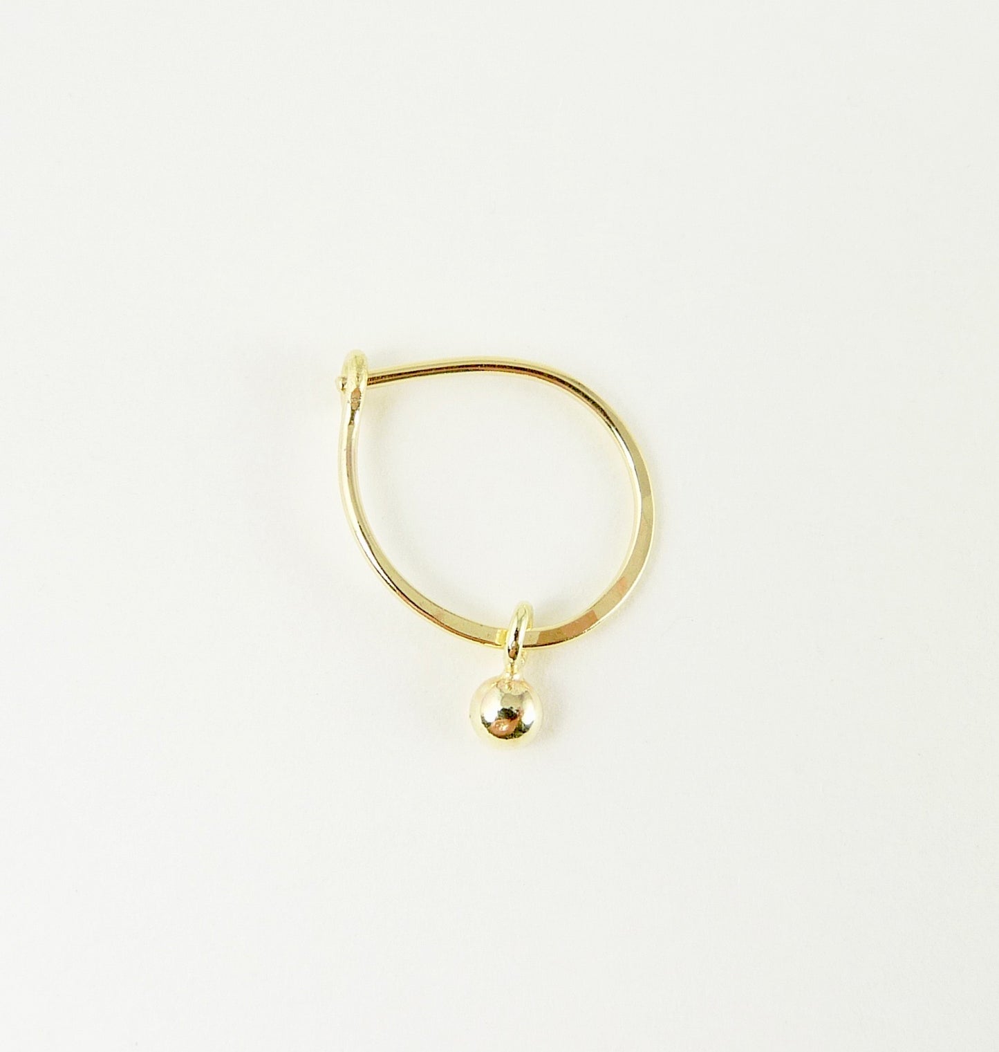 18ct Gold hoop earring with assorted gold charms