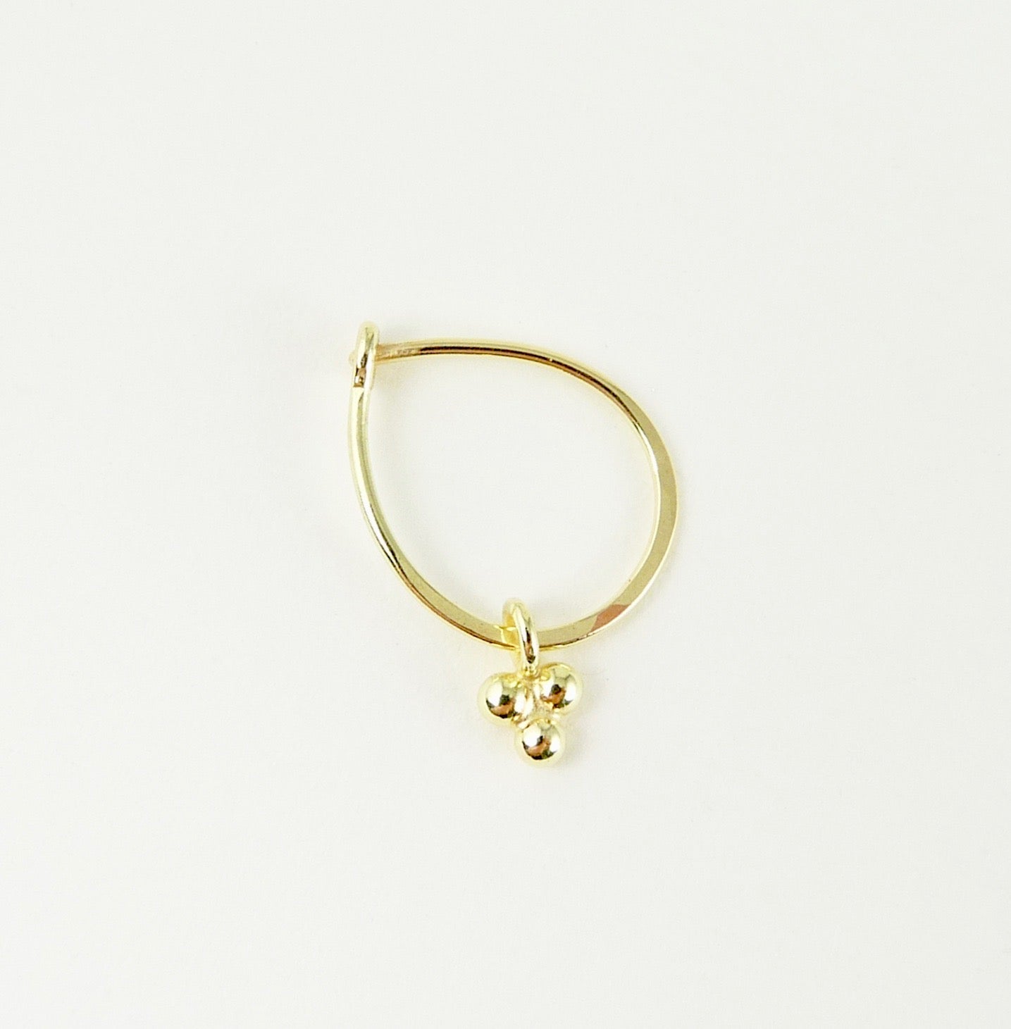 18ct Gold hoop earring with assorted gold charms