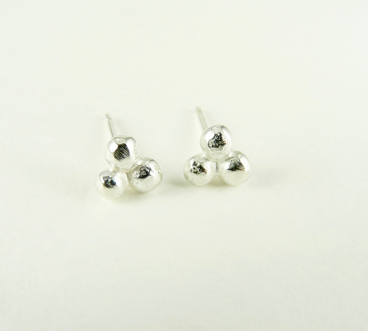 Silver Granulation Stud Earrings