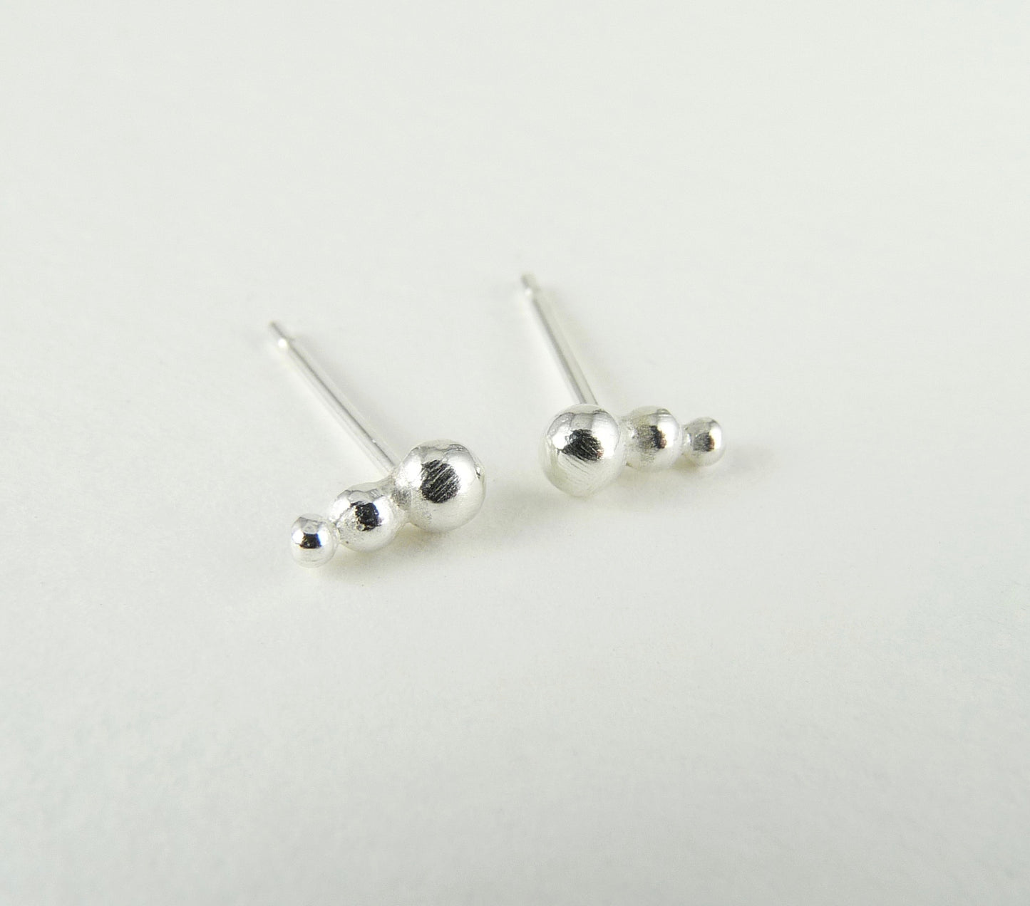 Silver Granulation Stud Earrings