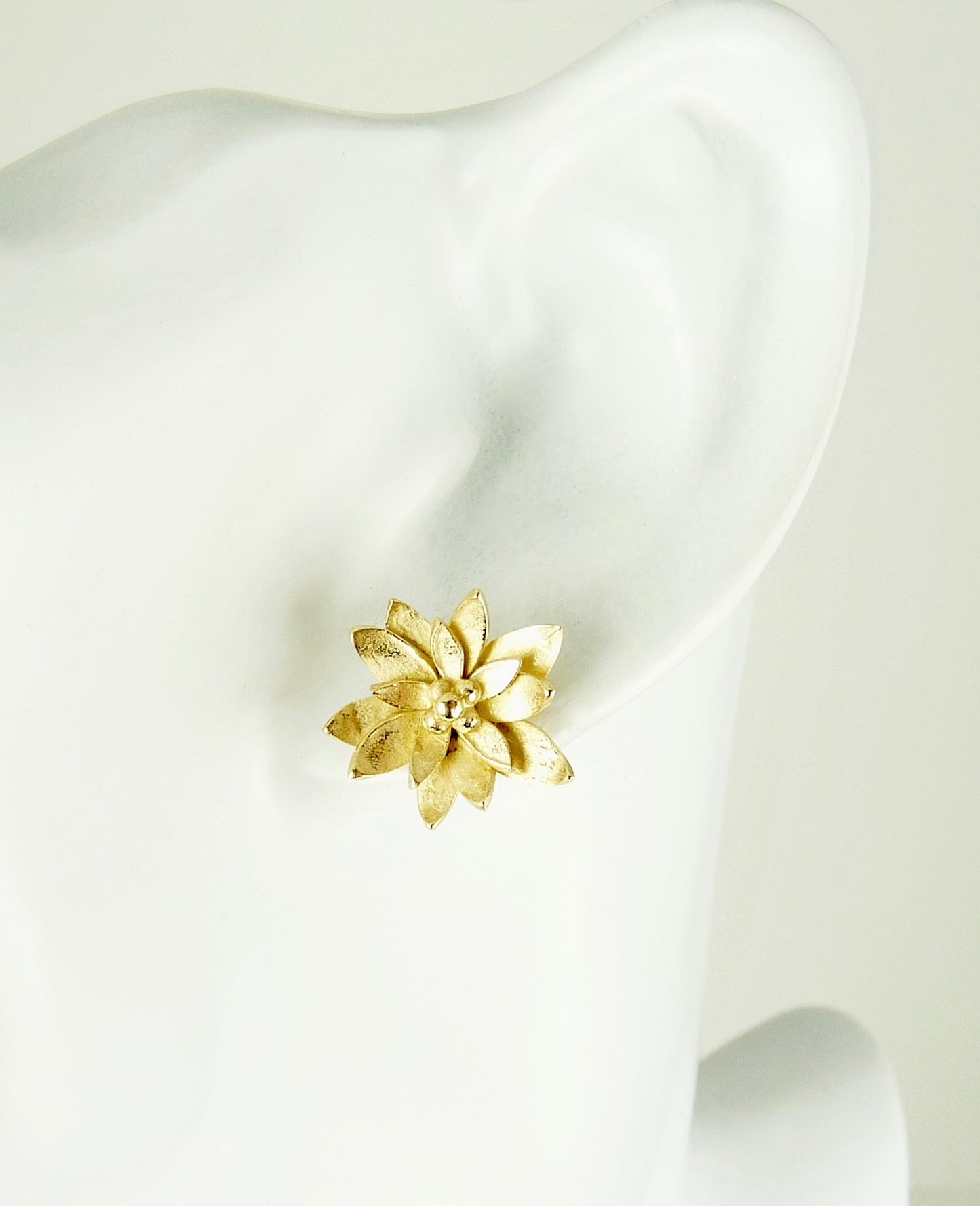 Layered Flower Stud Earrings
