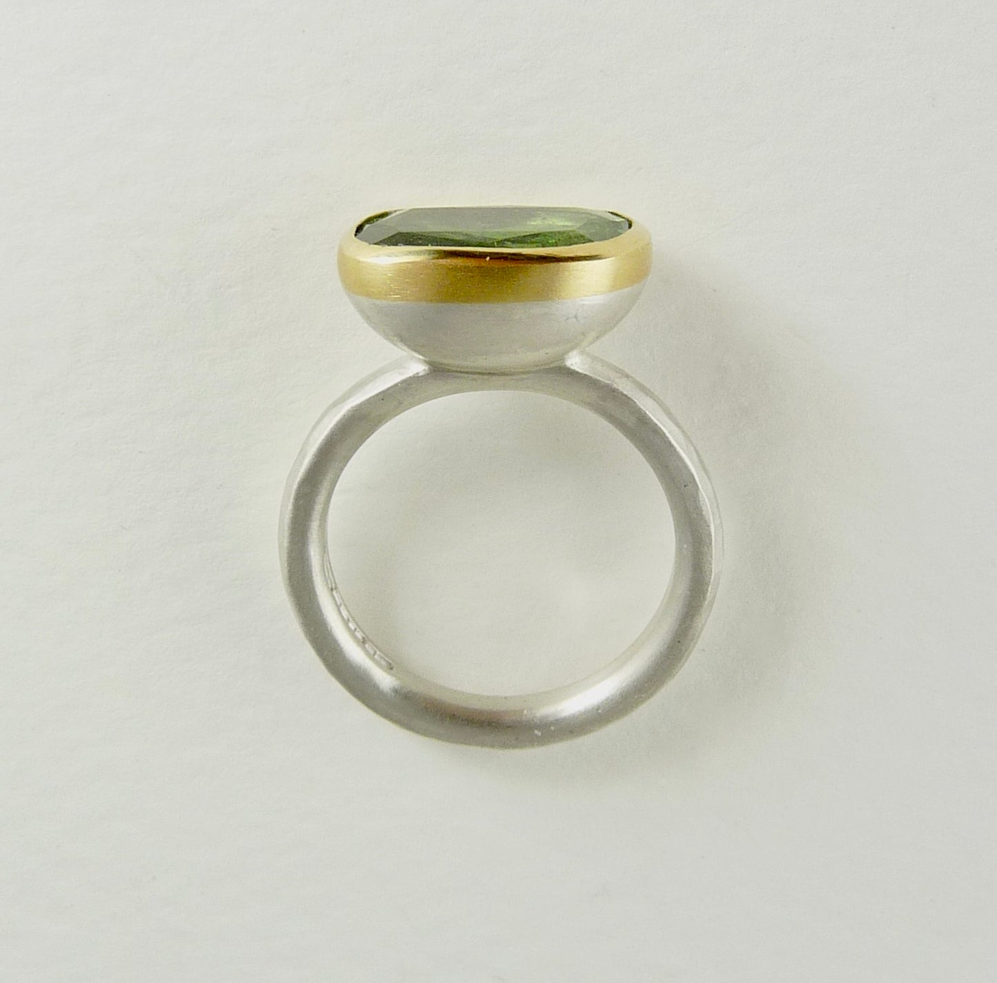 Rose Cut Green Tourmaline Ring