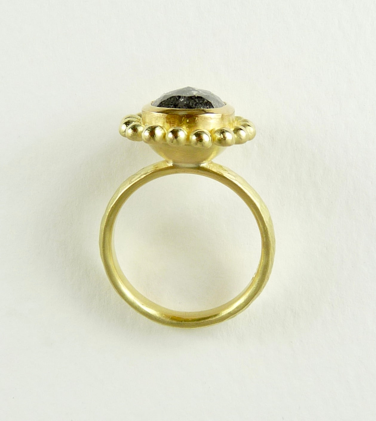Salt & Pepper Diamond in 22ct & 18ct Gold Courtesan Ring