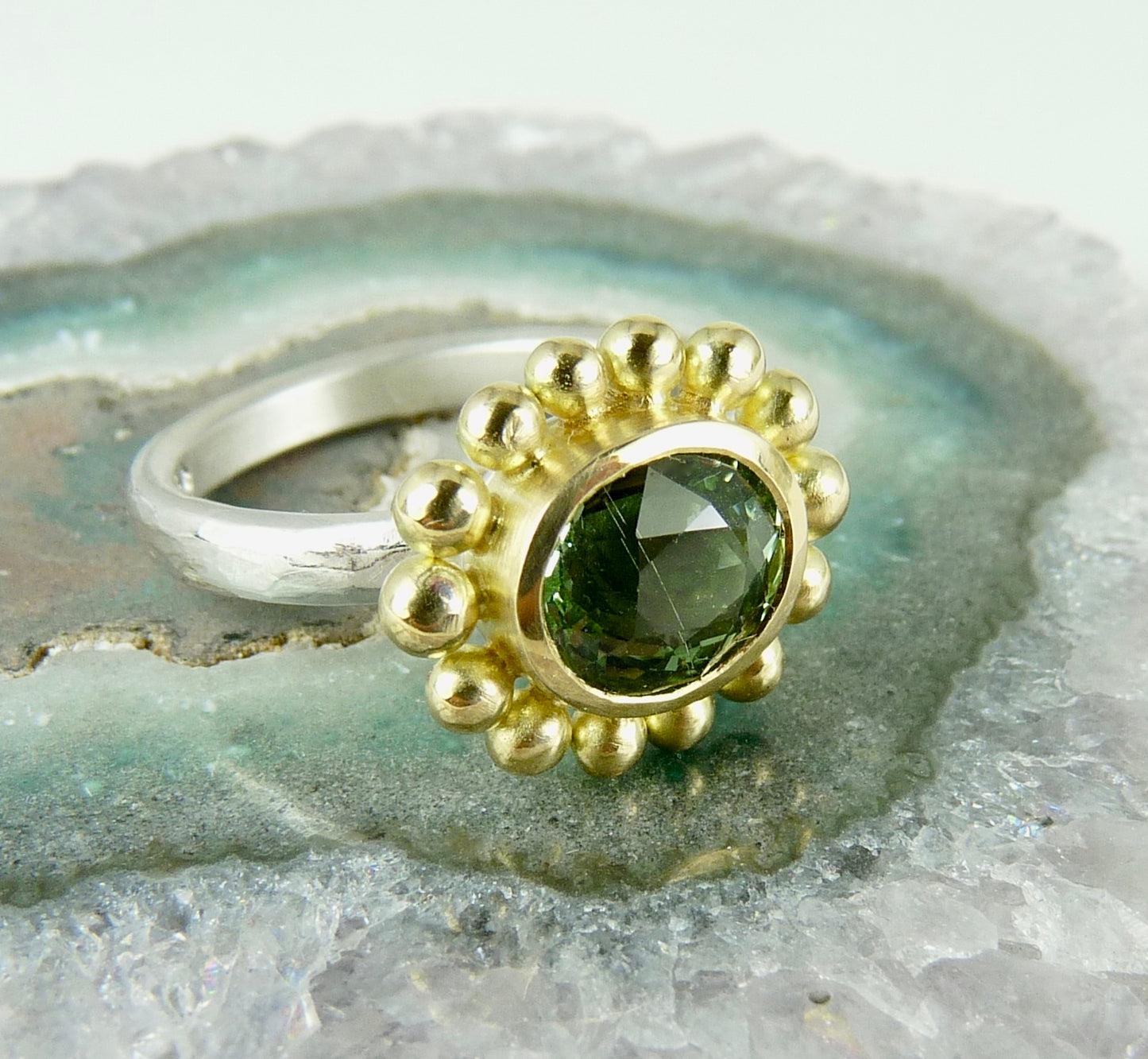 Mint Tourmaline Courtesan Ring