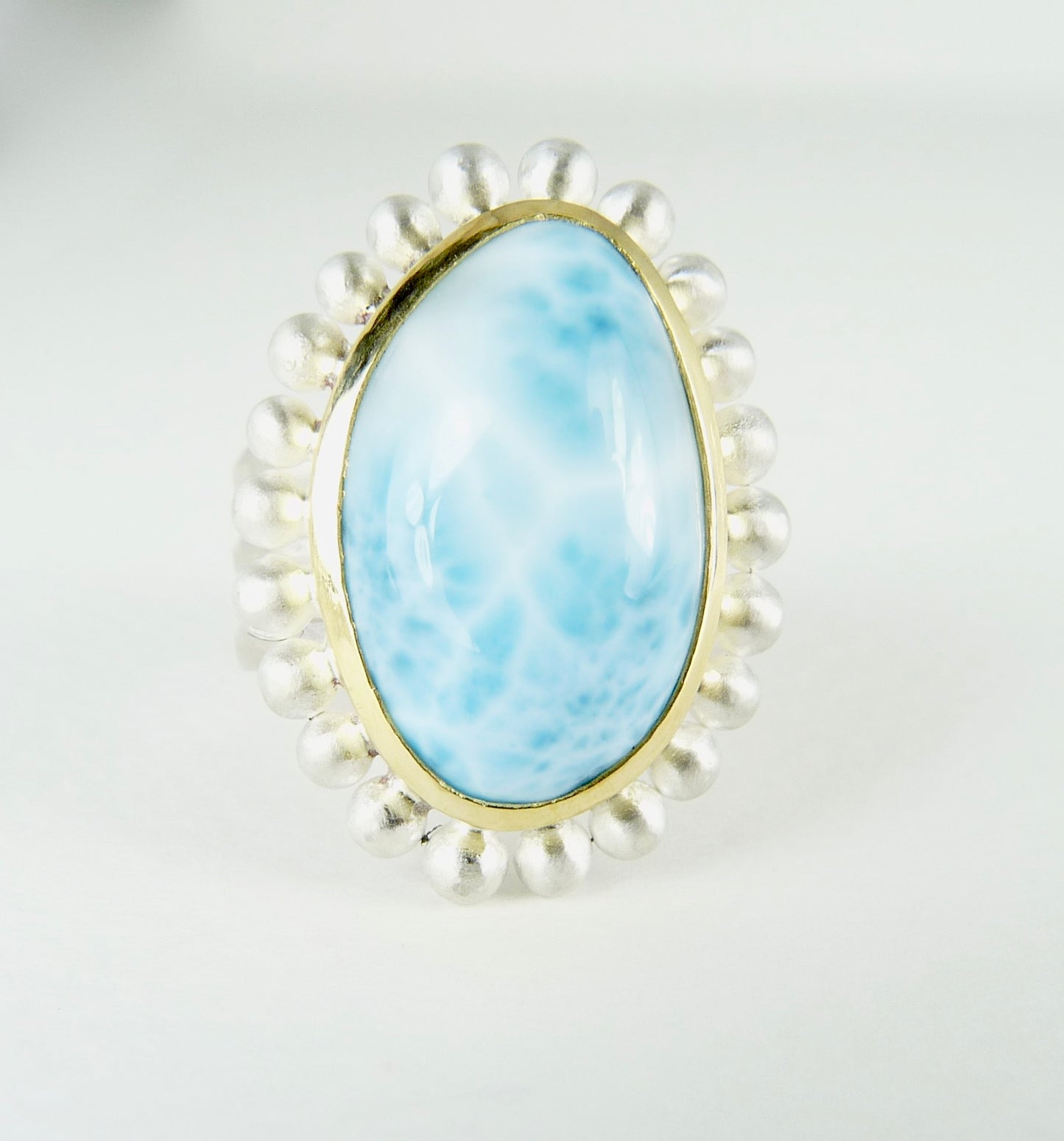 Larimar Courtesan Ring