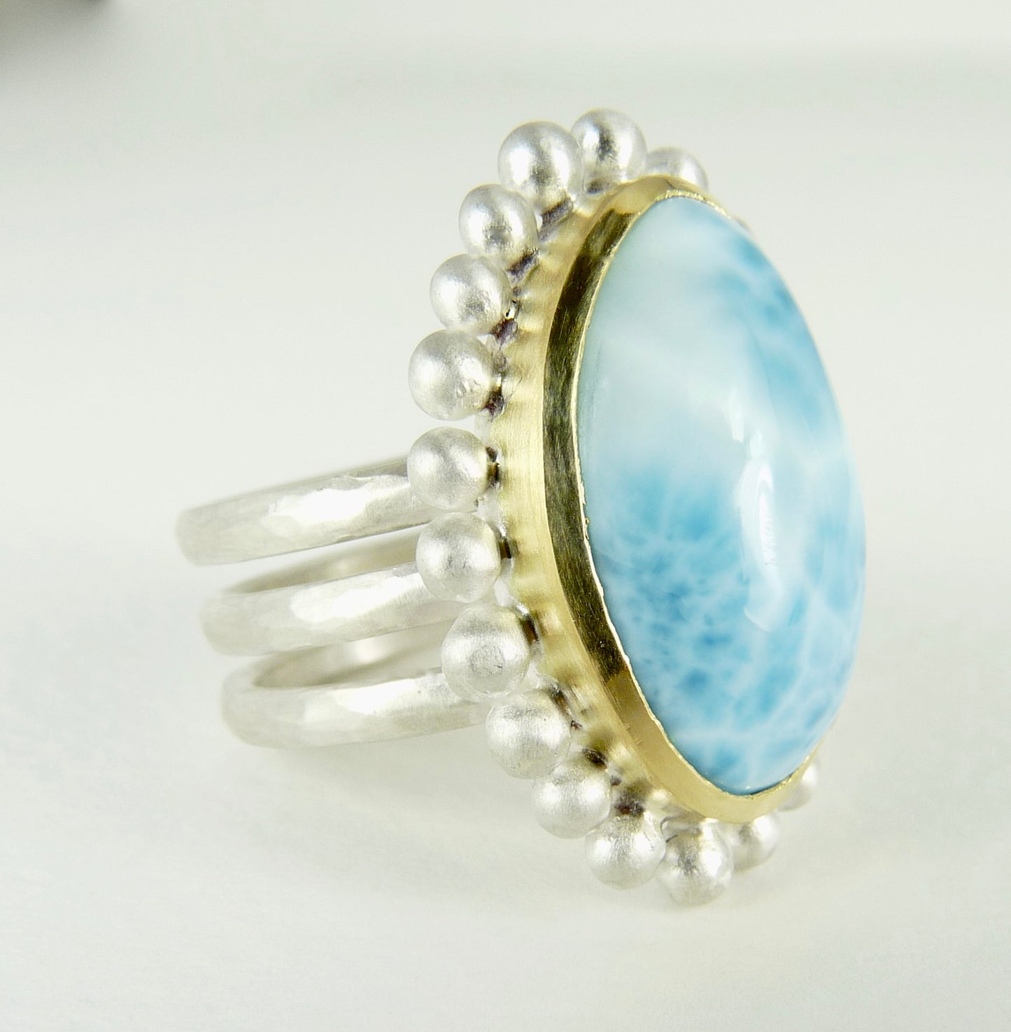 Larimar Courtesan Ring