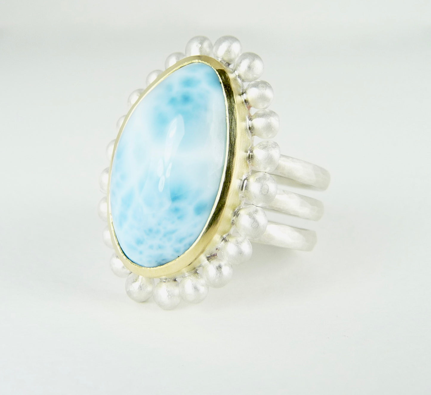 Larimar Courtesan Ring