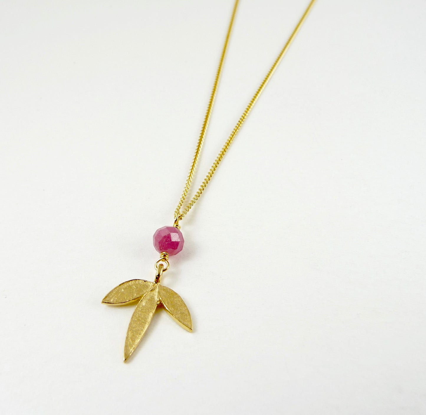 Claudia Flower Necklace with Pink Tourmaline