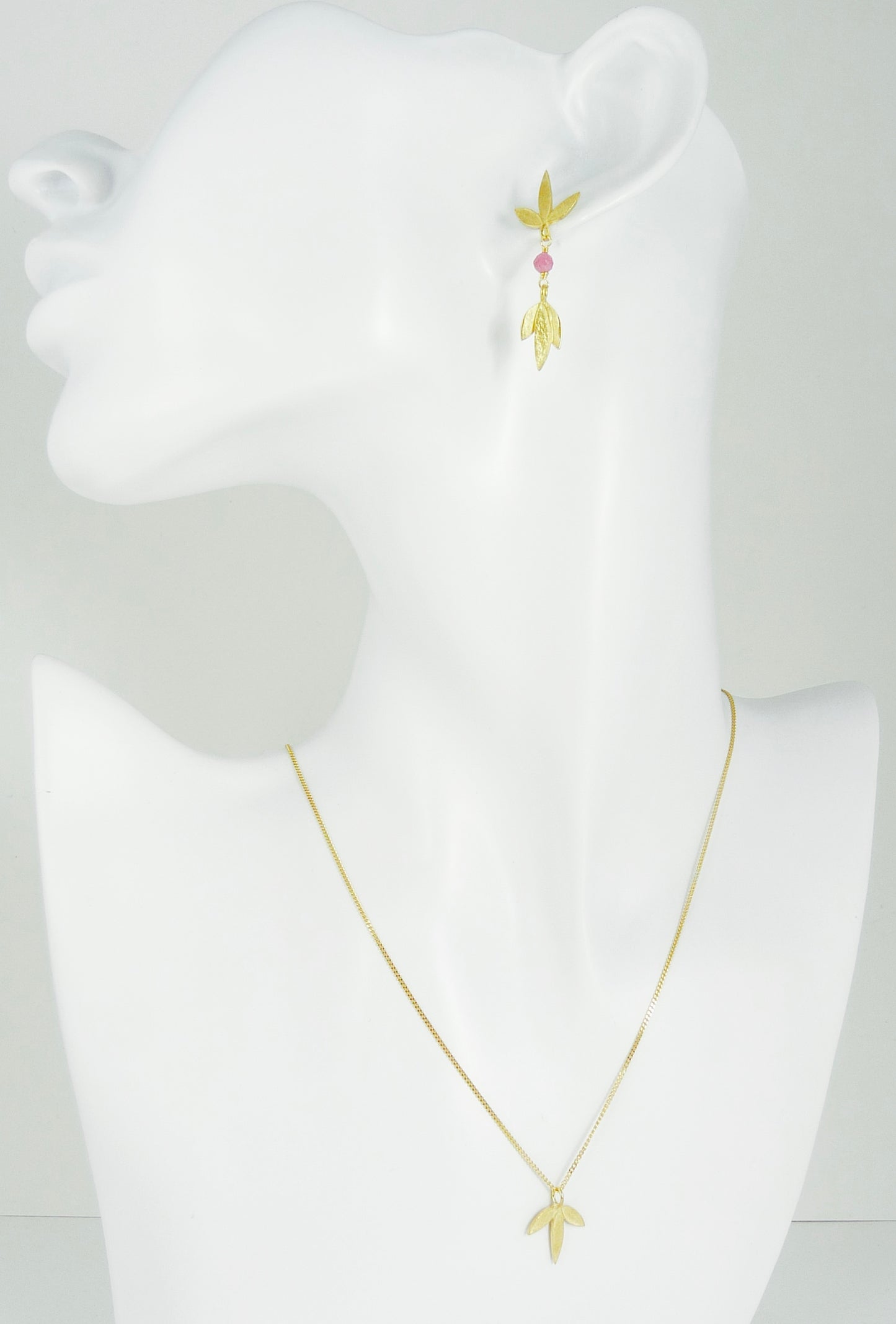 Claudia and Martha Flower Earrings with Pink Tourmaline