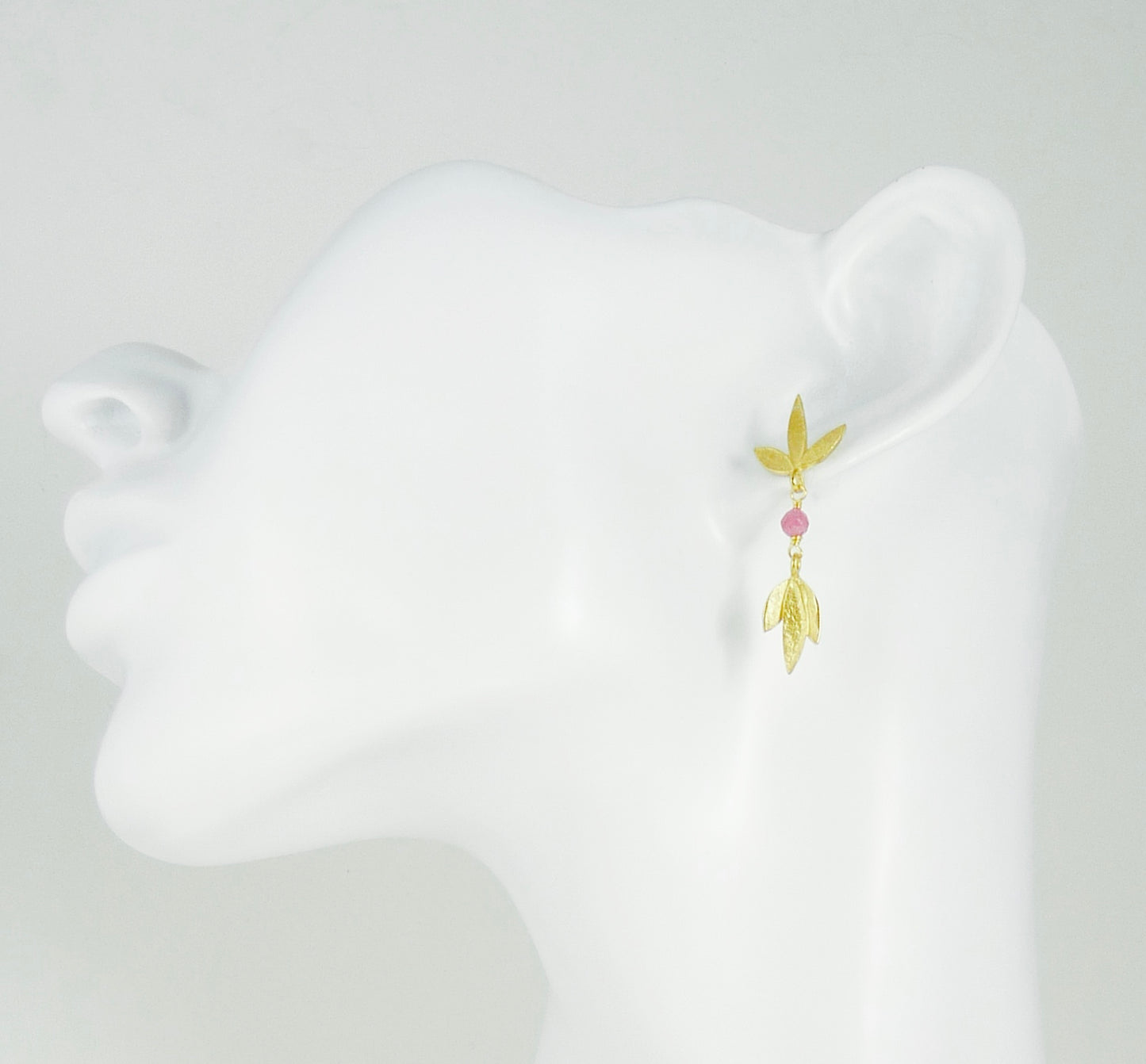 Claudia and Martha Flower Earrings with Pink Tourmaline