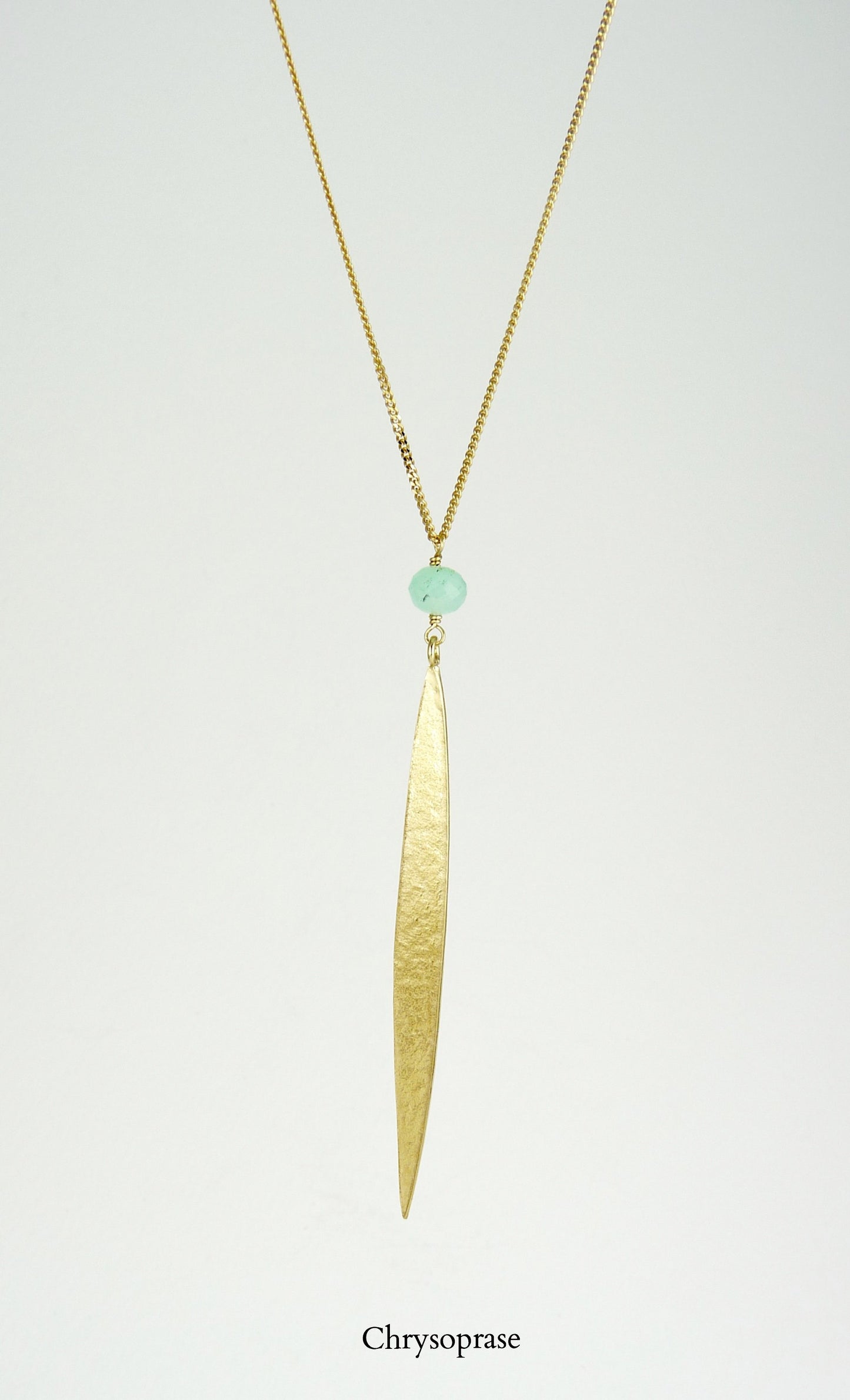 Single Lily Long Leaf Necklace