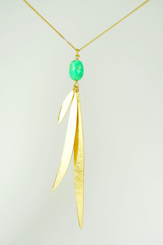Lily Long Leaf necklace