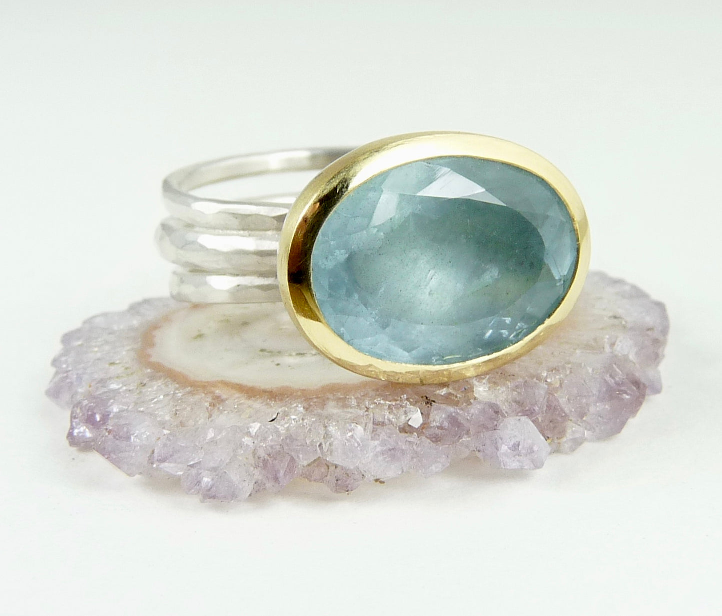 Ice Blue Aquamarine Ring